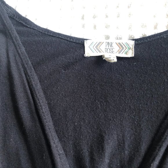 Long Soft Knit Dress with V Neck and Short Sleeves - Picture 3 of 5